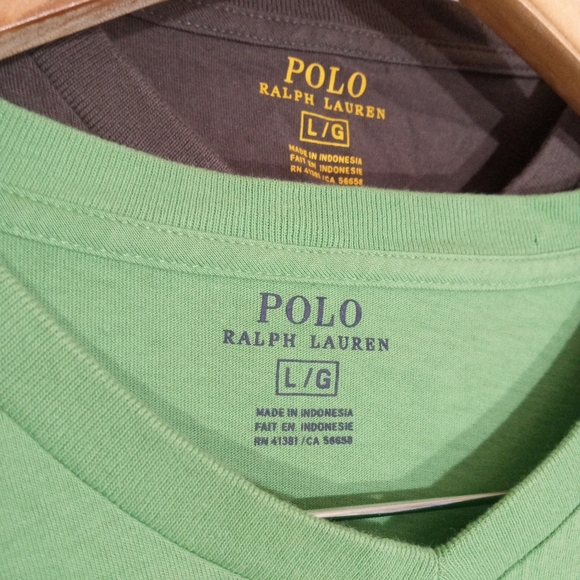 Polo Ralph Lauren Vneck short sleeve shirt bundle men size large EUC - Picture 2 of 6